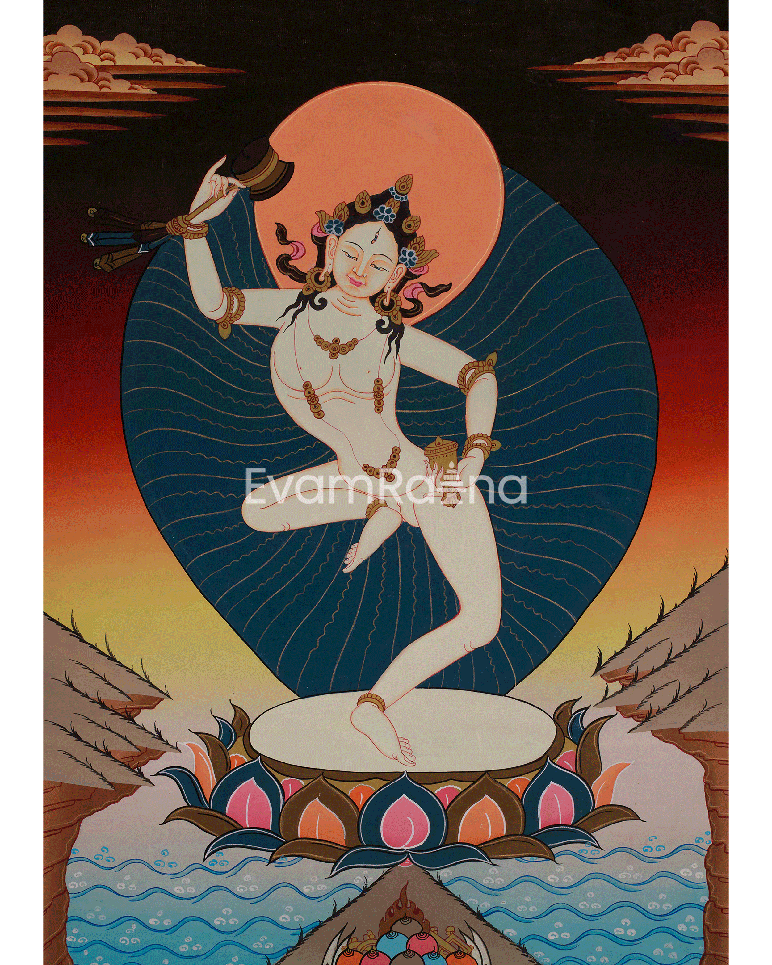 Machig Labdron Tibetan Thangka