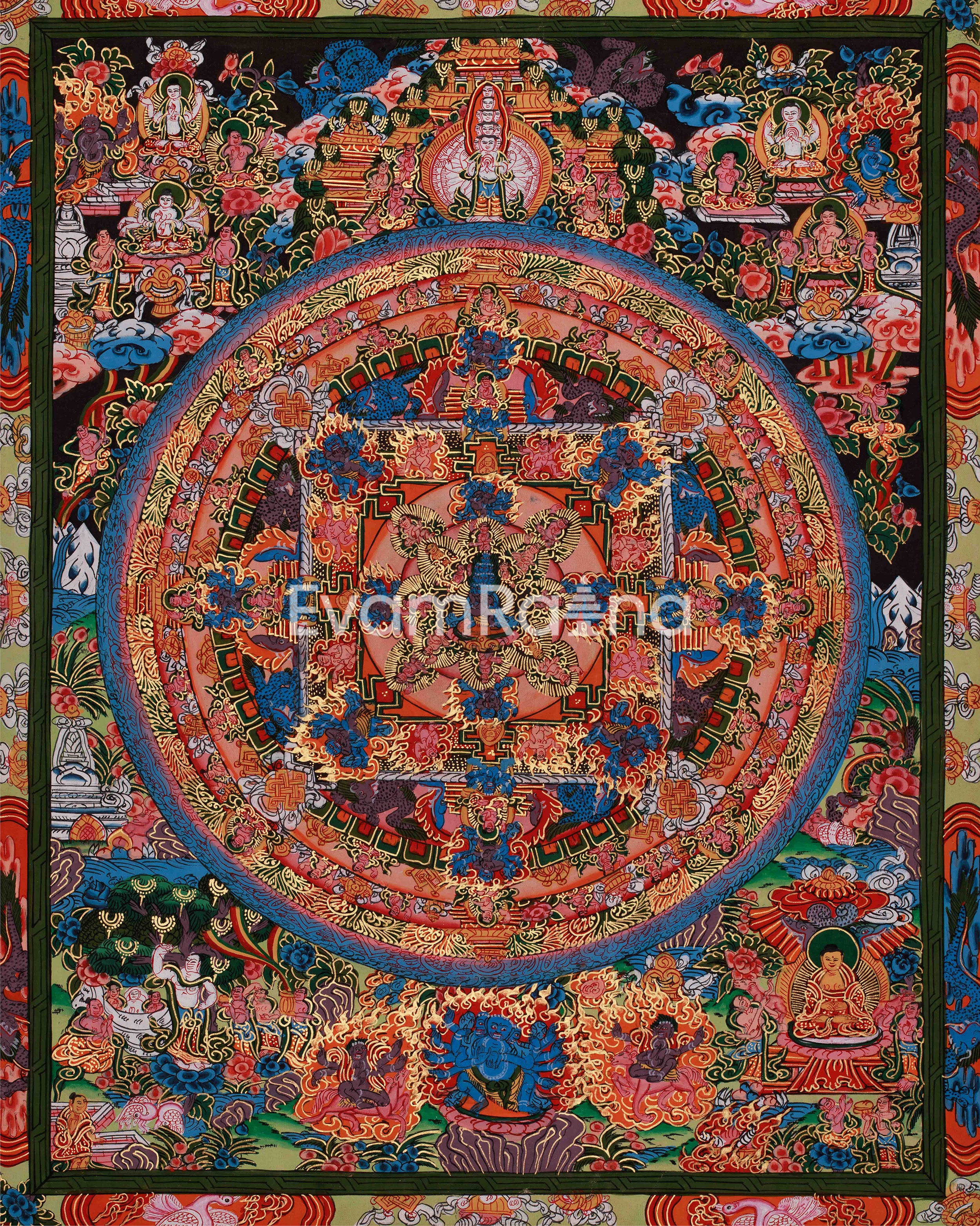 Hand-Painted Mandala Artwork