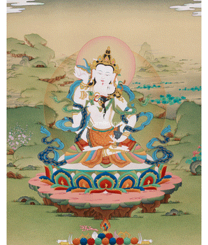 Vajrasattva with Consort Thangka 