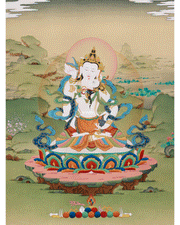 Vajrasattva with Consort Thangka 