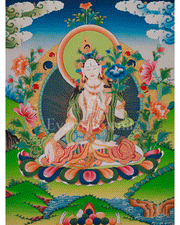 Himalayan Thangka of White Tara 