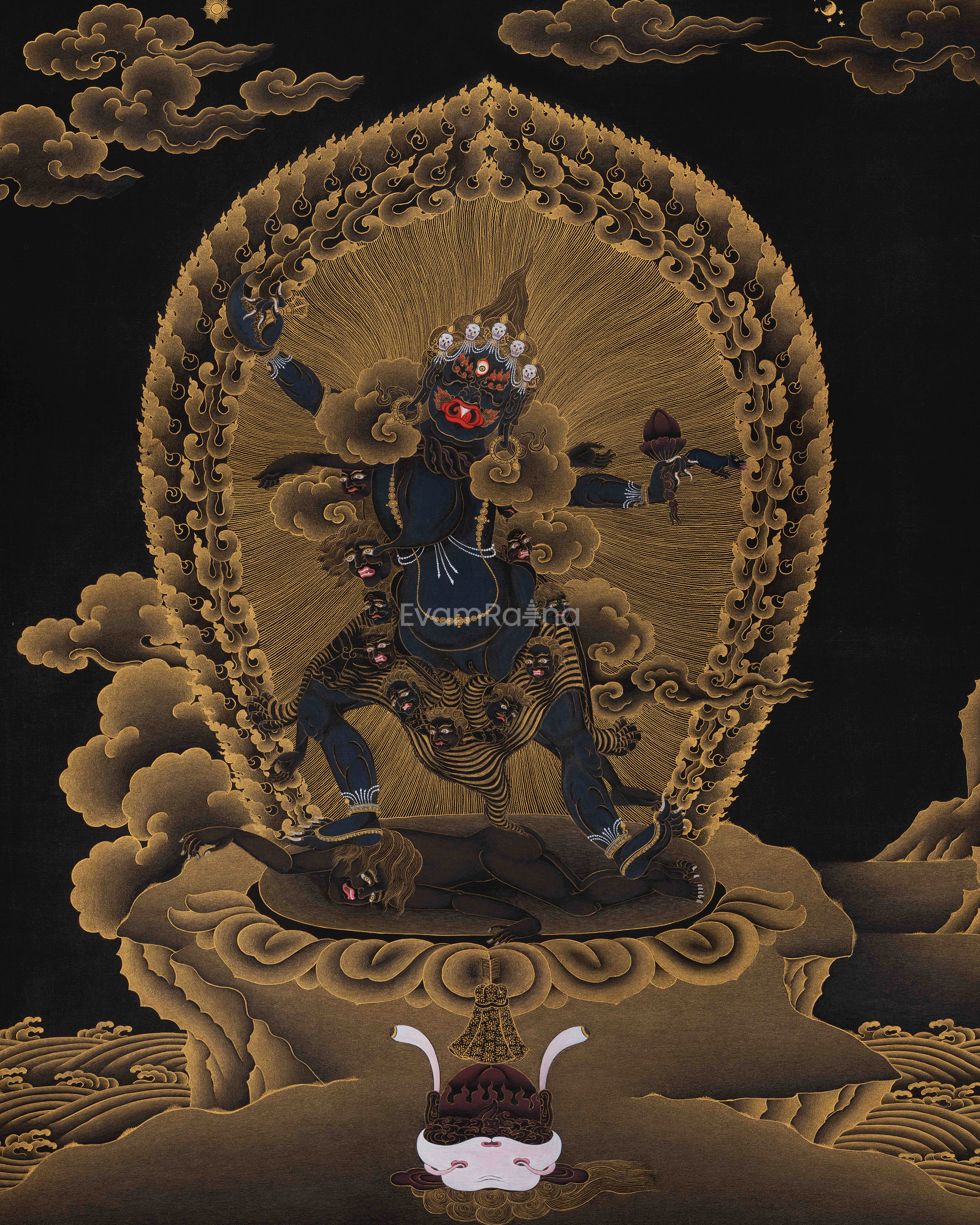 Fierce Ekajati Thangka Print