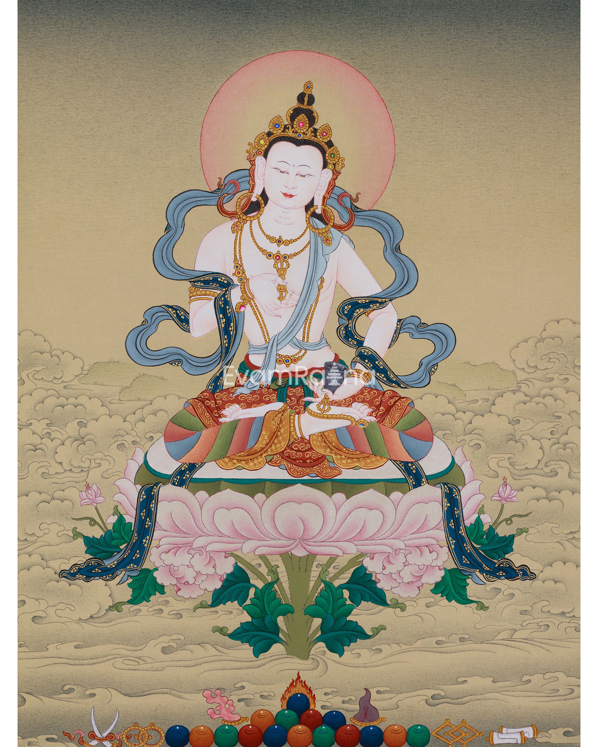 Himalayan Thangka of Vajrasattva 