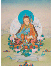 Guru Rinpoche Tibetan Art | Padmasambhava Sacred Artwork | Thangka Painting