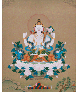 Buddha Chenrezig Thangka