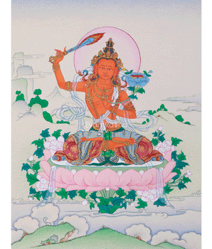 Manjushri Buddhist Thangka 