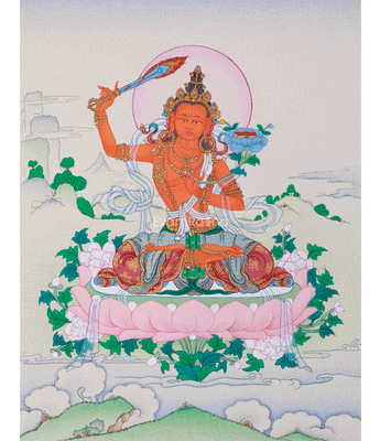 Manjushri Buddhist Thangka 