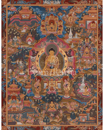 Buddha Life Story Himalayan Artwork