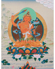 Manjushri Wisdom Deity Thangka | A Sacred Thangka of Knowledge and Enlightenment