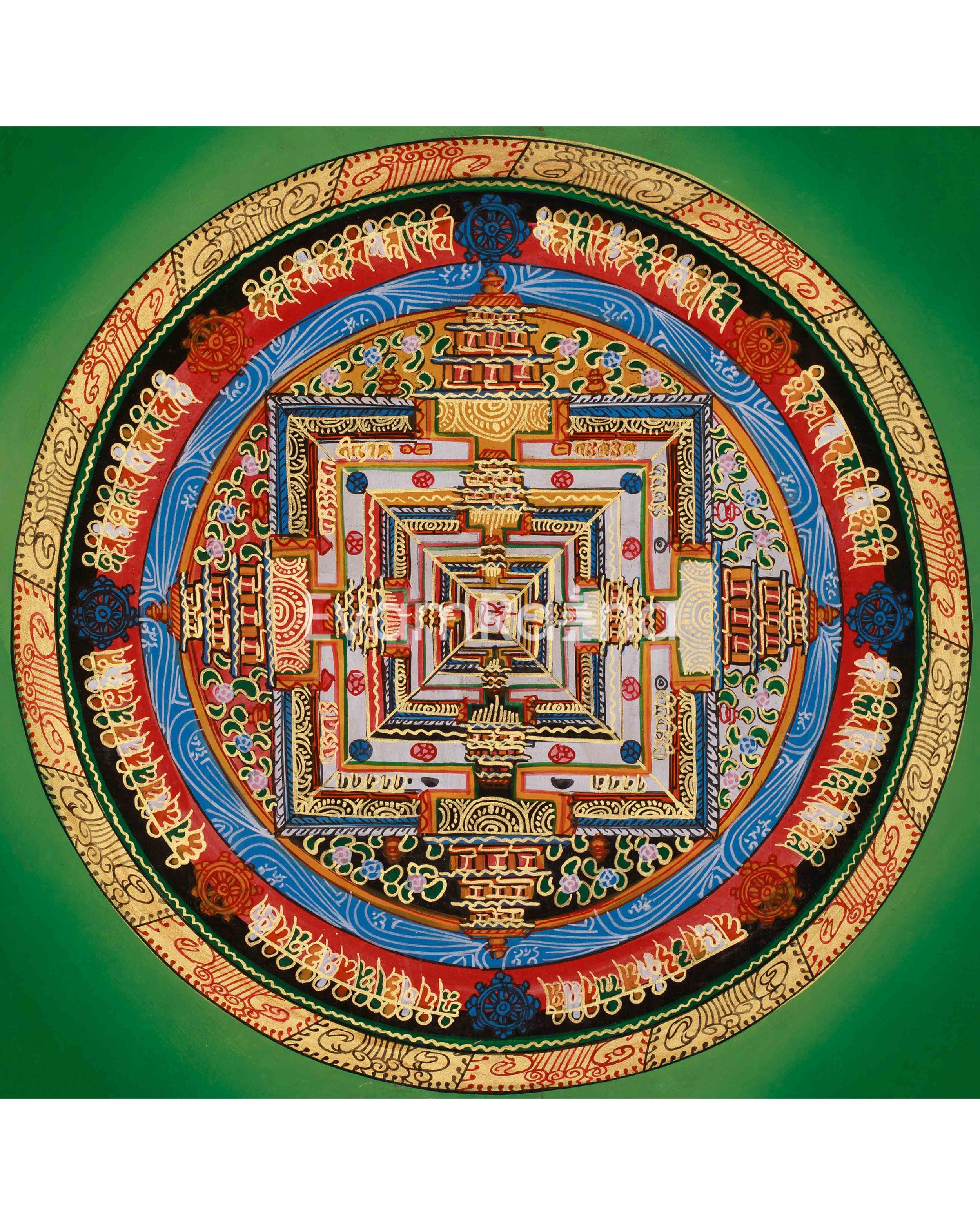 Hand-Painted Meditation Kalachakra Mandala