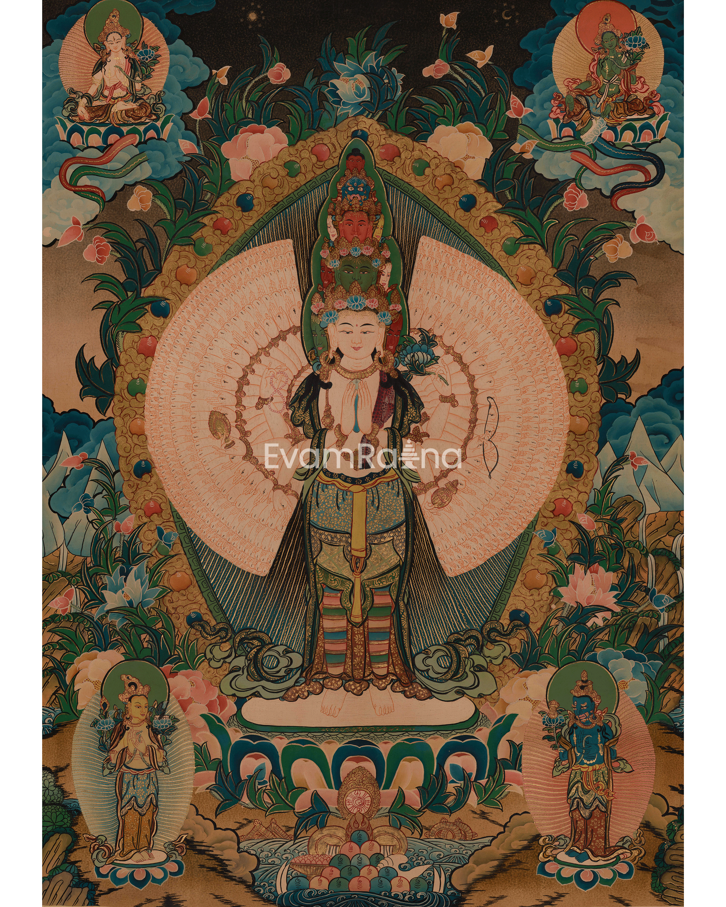 Himalayan 1000 Armed Chenrezig Thangka