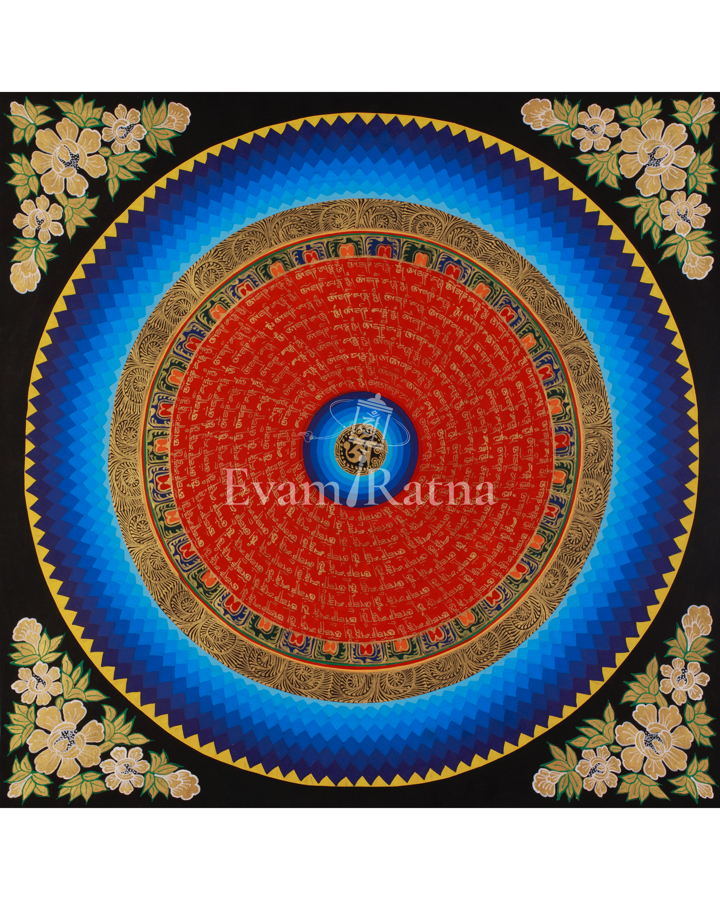 Spiritual Mantra Mandala Art