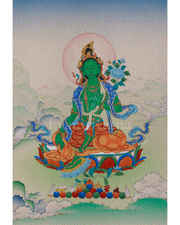 Himalayan Artwork of Green Tara | Symbolizing Compassion, Protection and Enlightened Blessings