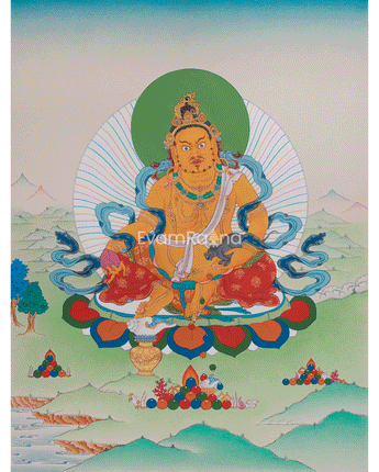 Prosperity Deity Dzambhala Thangka