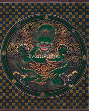 Traditional Dragon Mandala | Himalayan Art Of Spiritual Peace And Harmony | Meditation Altar