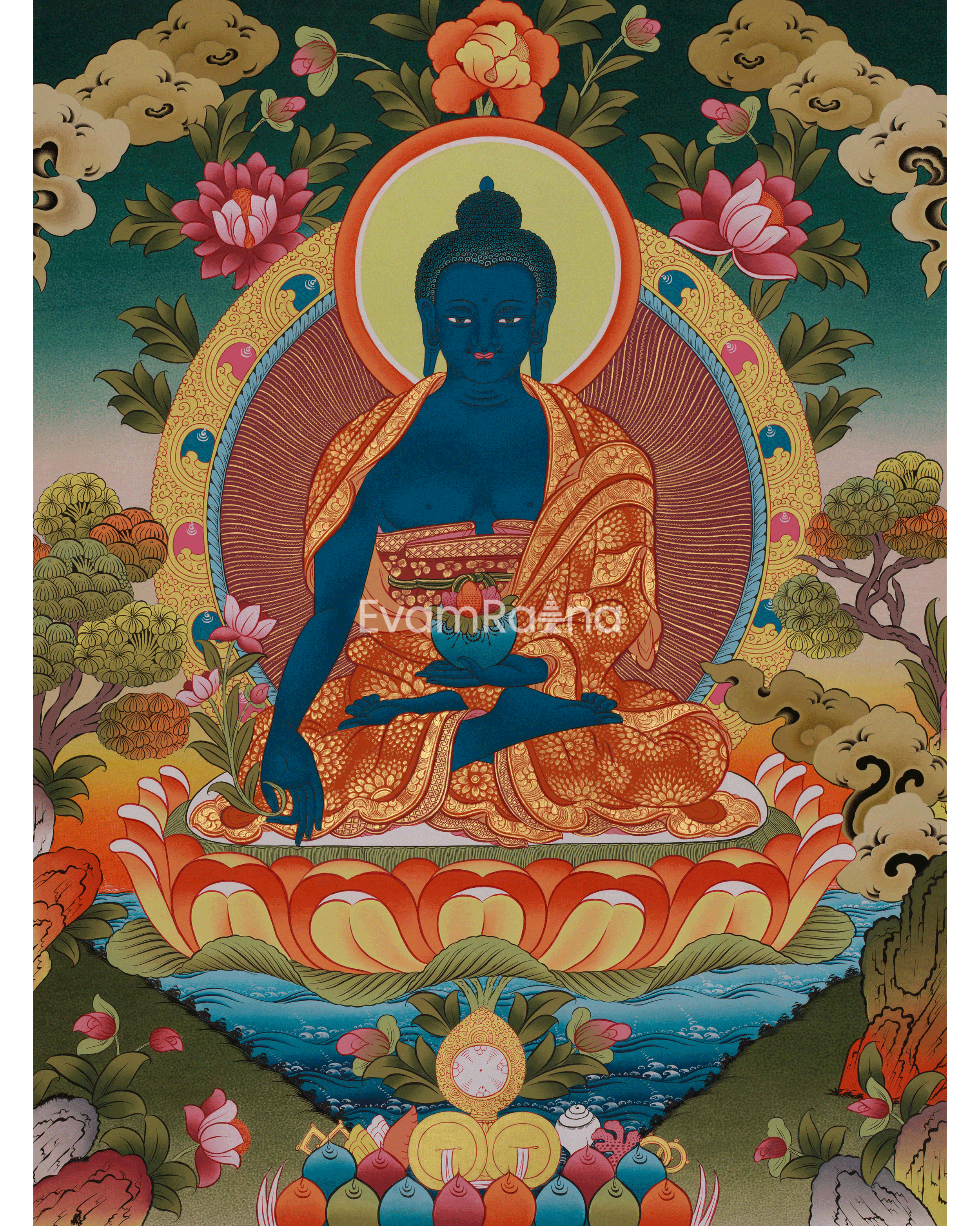Buddha for Health, Medicine Buddha Thangka