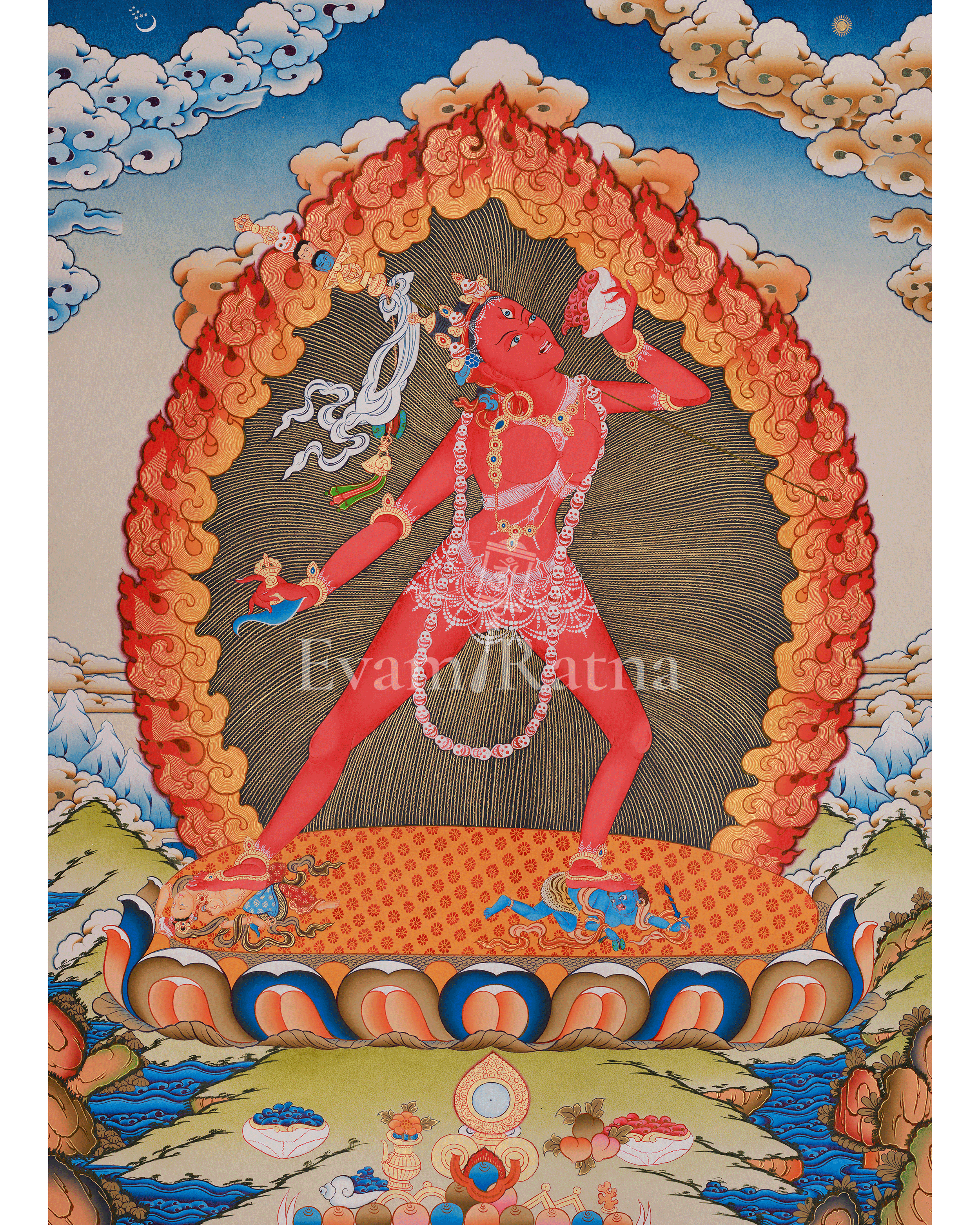 Sacred Vajrayogini Thangka | A Powerful Buddhist Dakini Painting