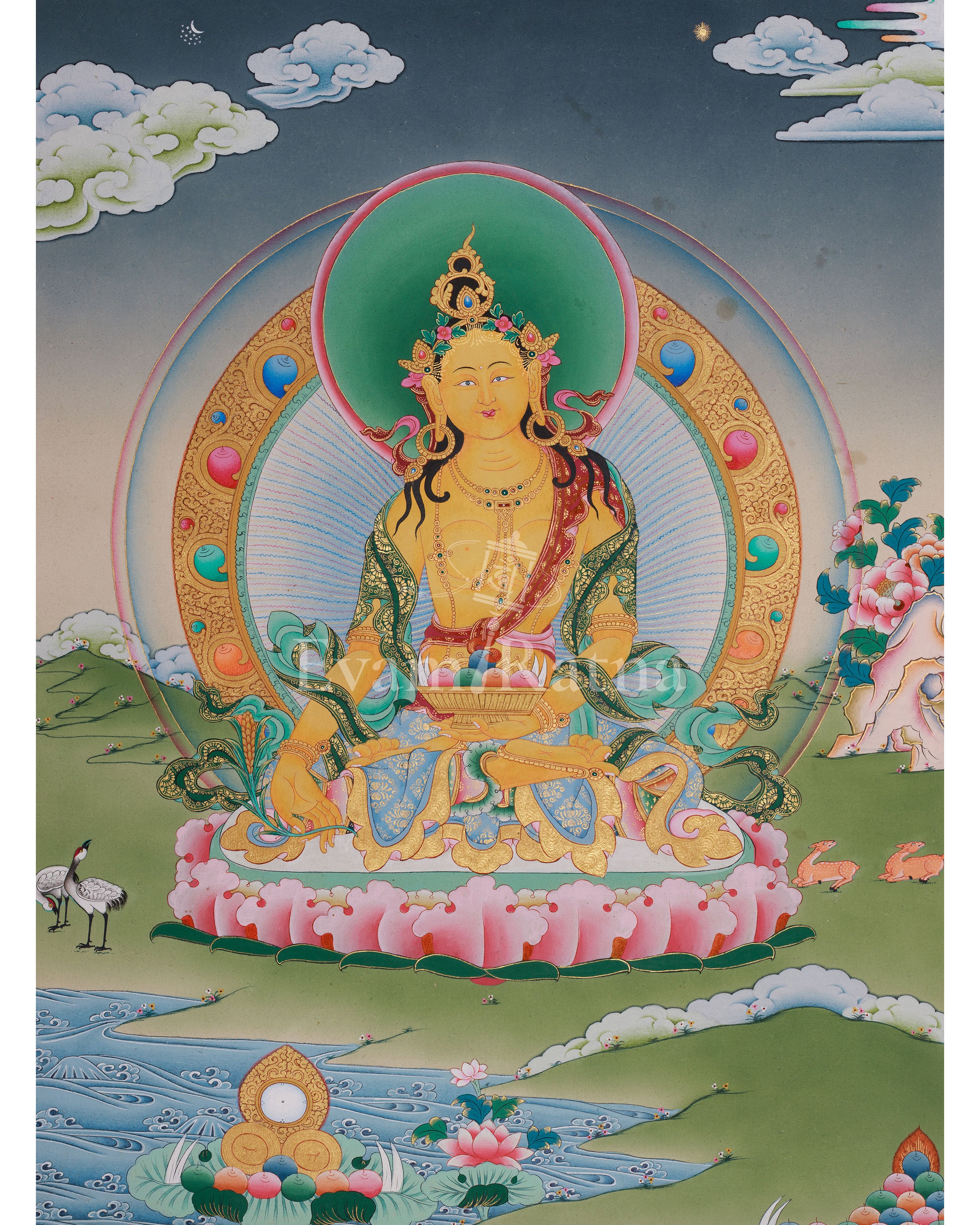 Tibetan Kshitigarbha Thangka