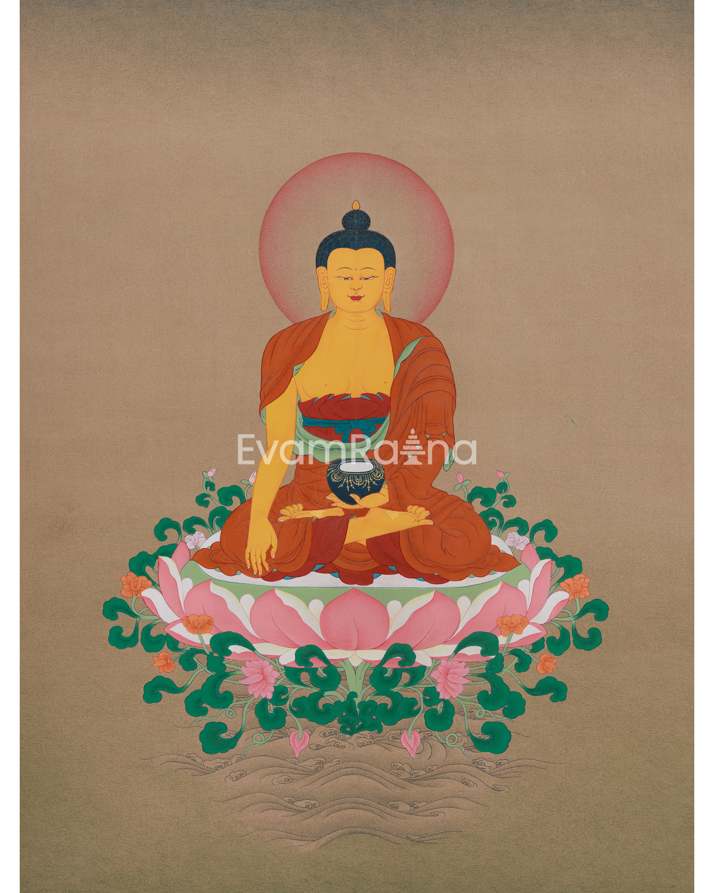 Spiritual Thangka Of Shakyamuni Buddha