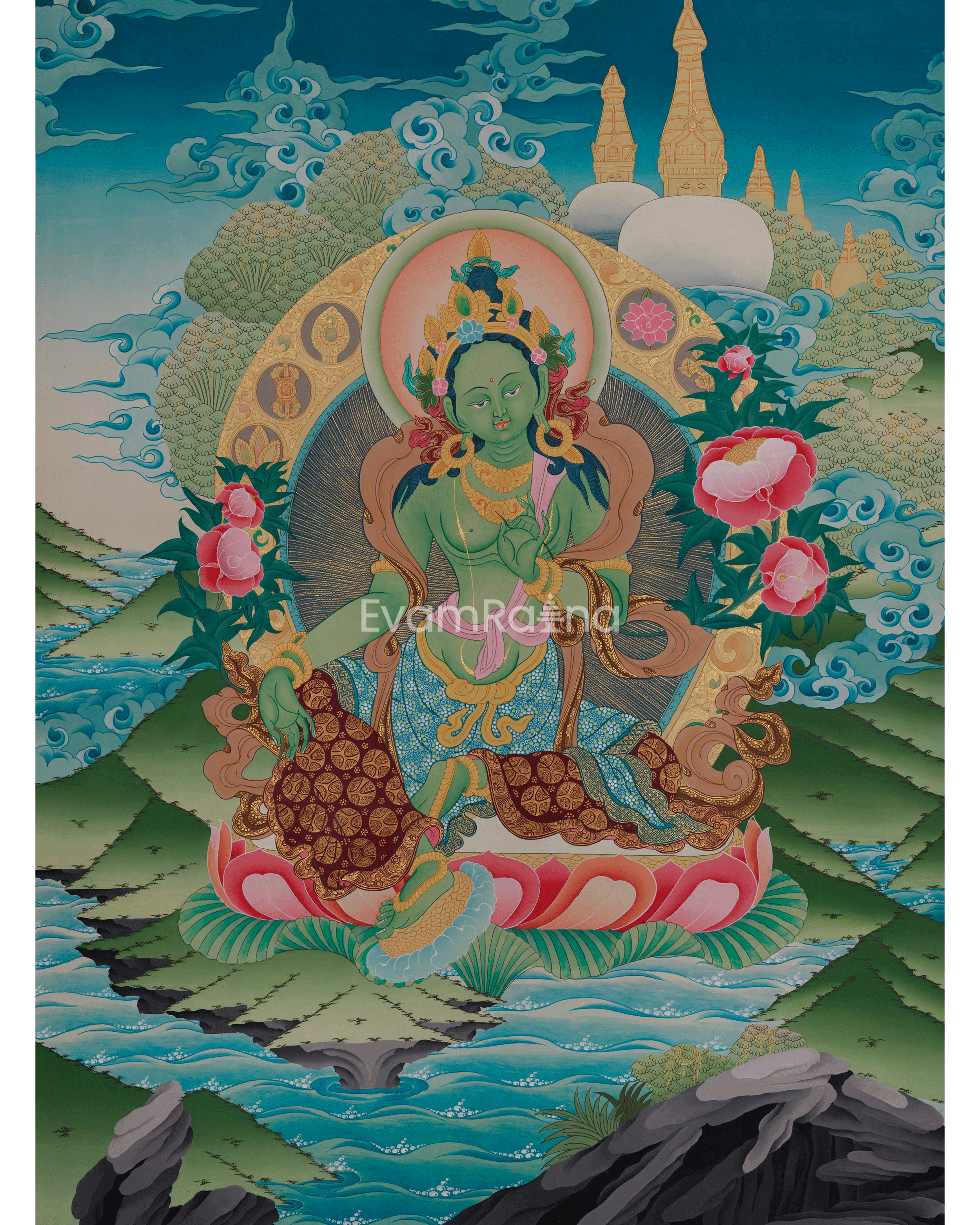 Himalayan Green Tara Art