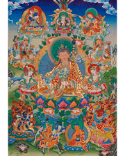 Hand-Painted Guru Rinpoche Art 