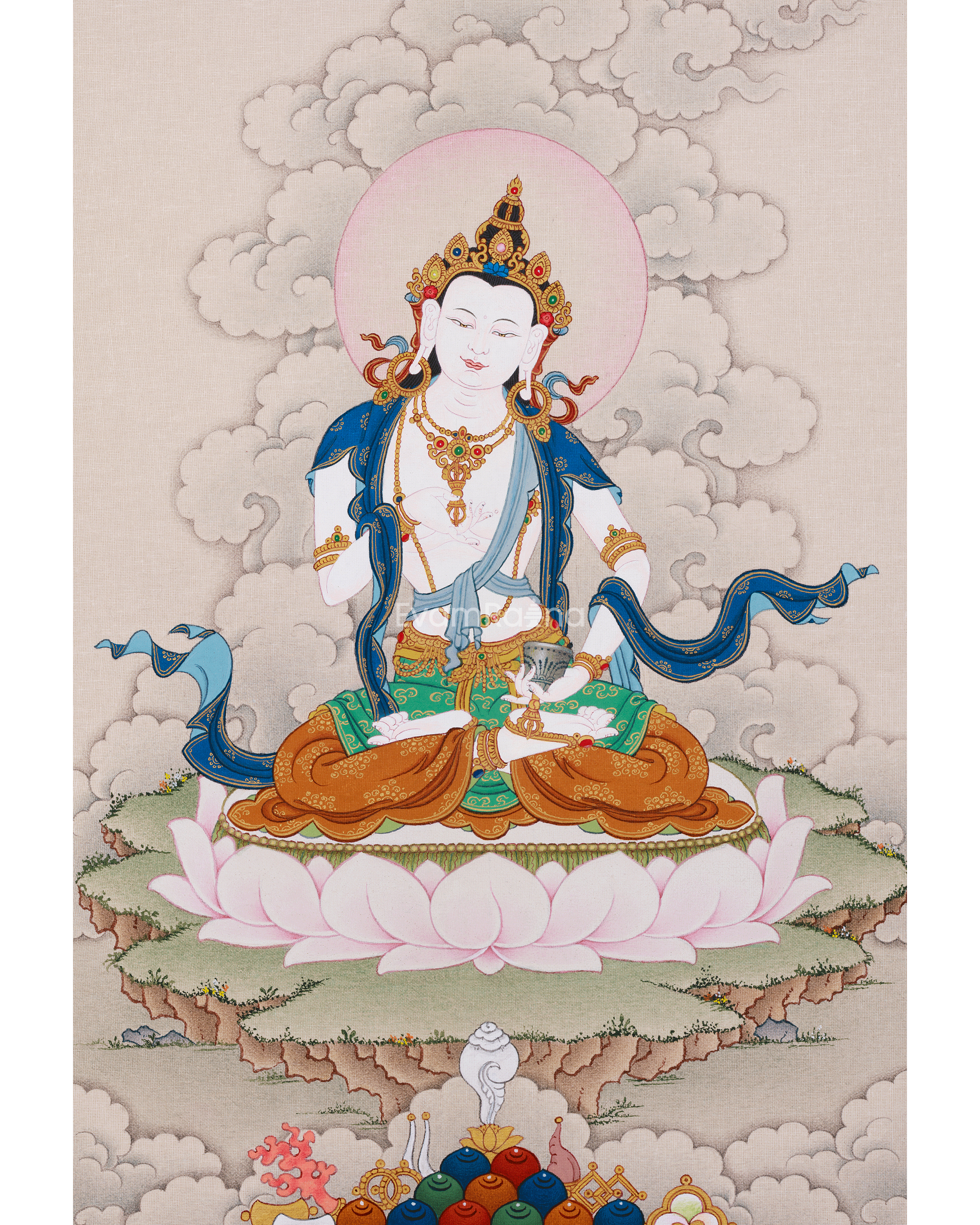 Vajrasattva Meditation Thangka | A Divine Symbol of Purification and Inner Peace