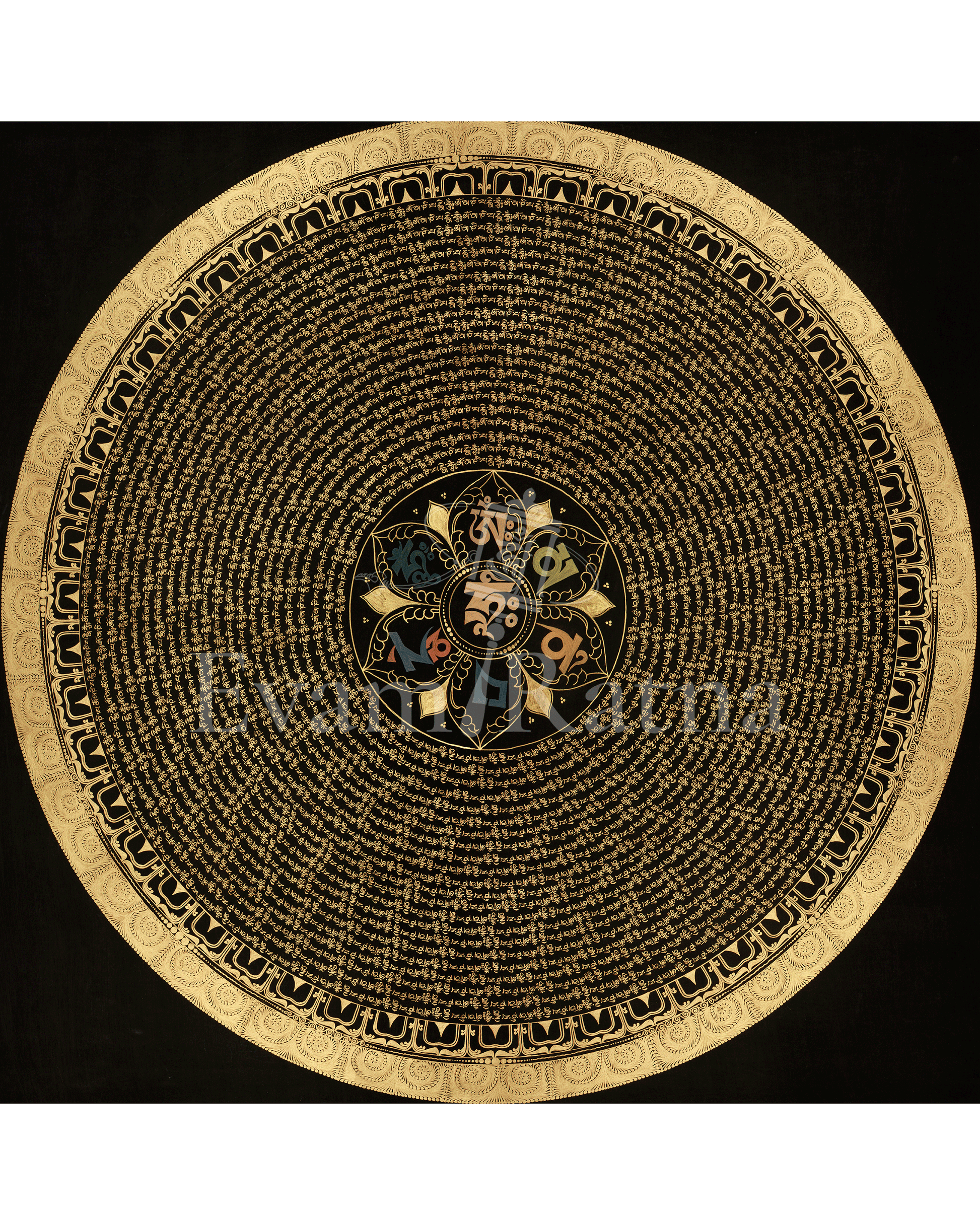 Buddhist Mantra Mandala Artwork