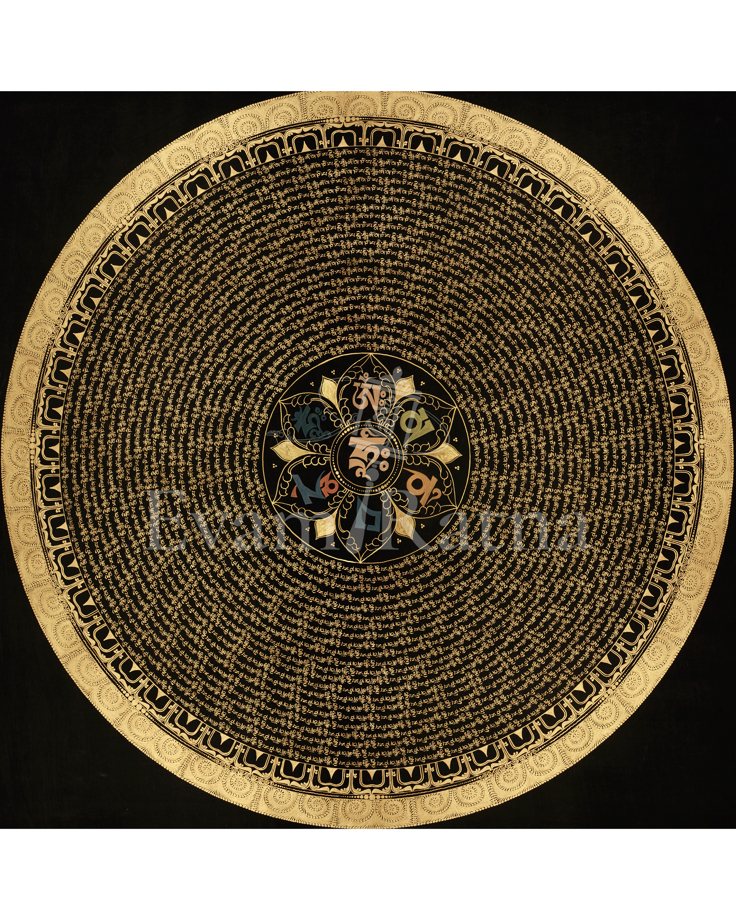 Buddhist Mantra Mandala Artwork