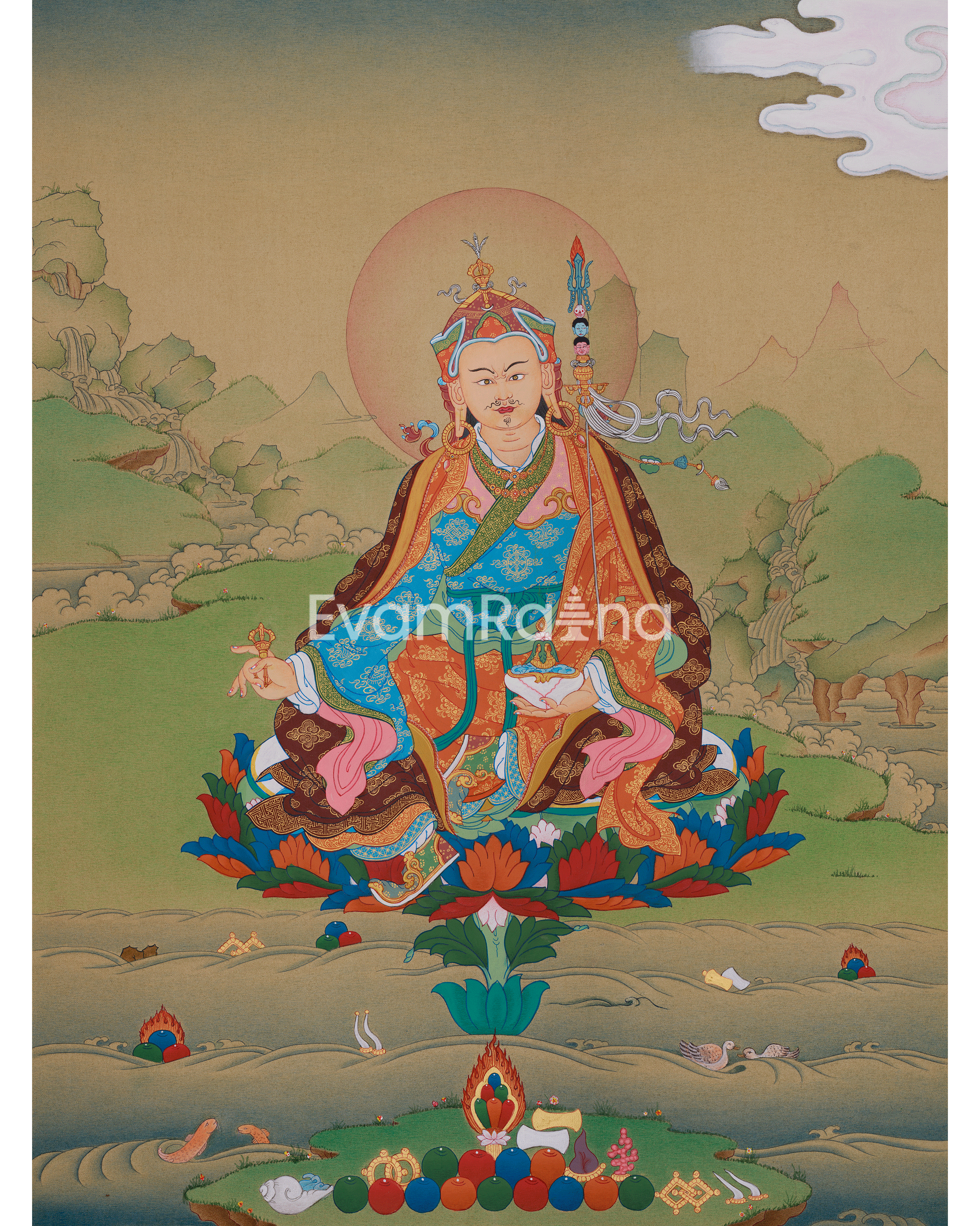 Lotus Born Guru Rinpoche Thangka