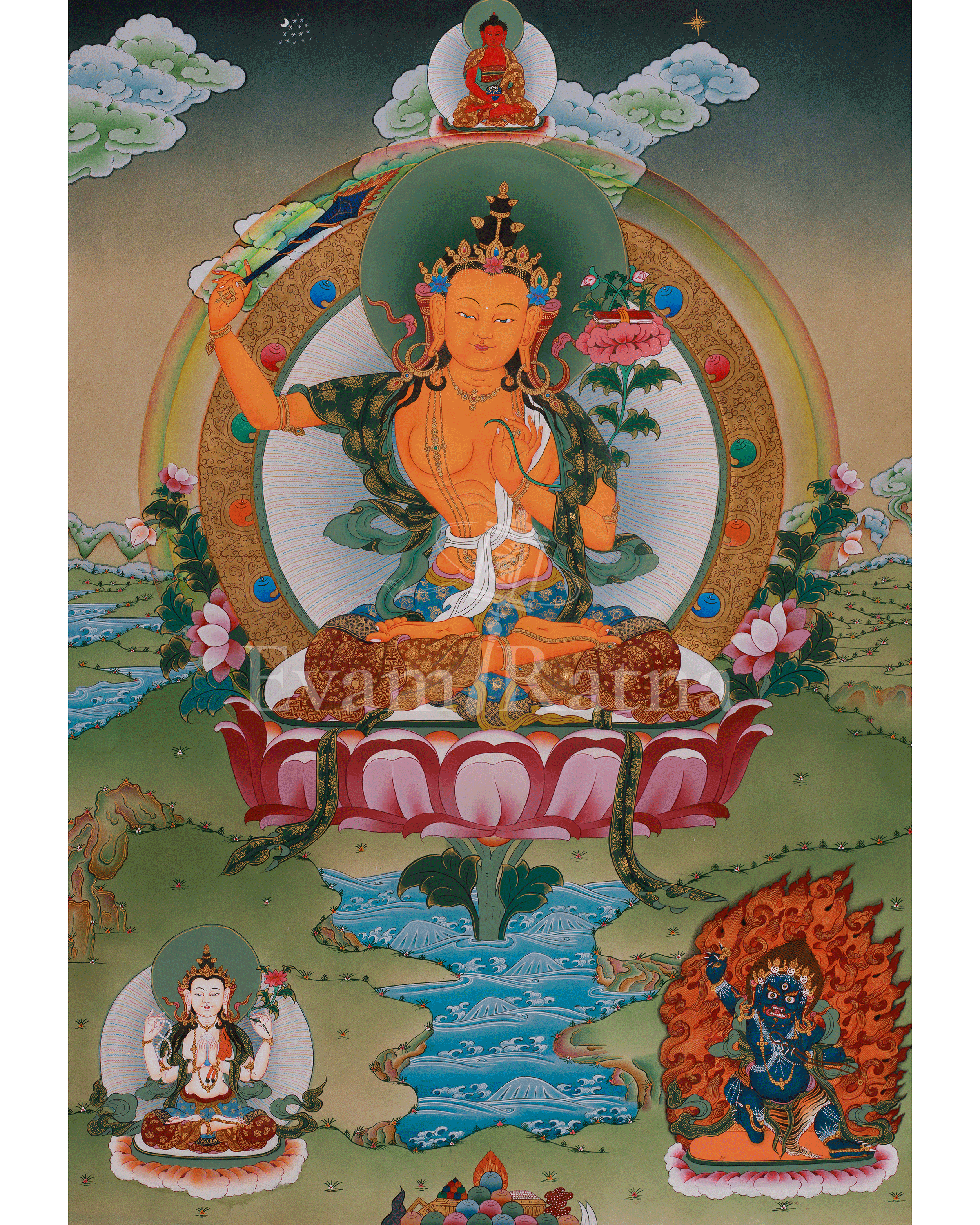 Bodhisattva Manjushri Tibetan Art | Representing Wisdom and Enlightenment