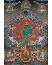 Green Tara Traditional Thangka Painting