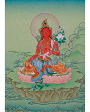 Red Tara Himalayan Artwork | Tibetan Deity of Compassionate Power