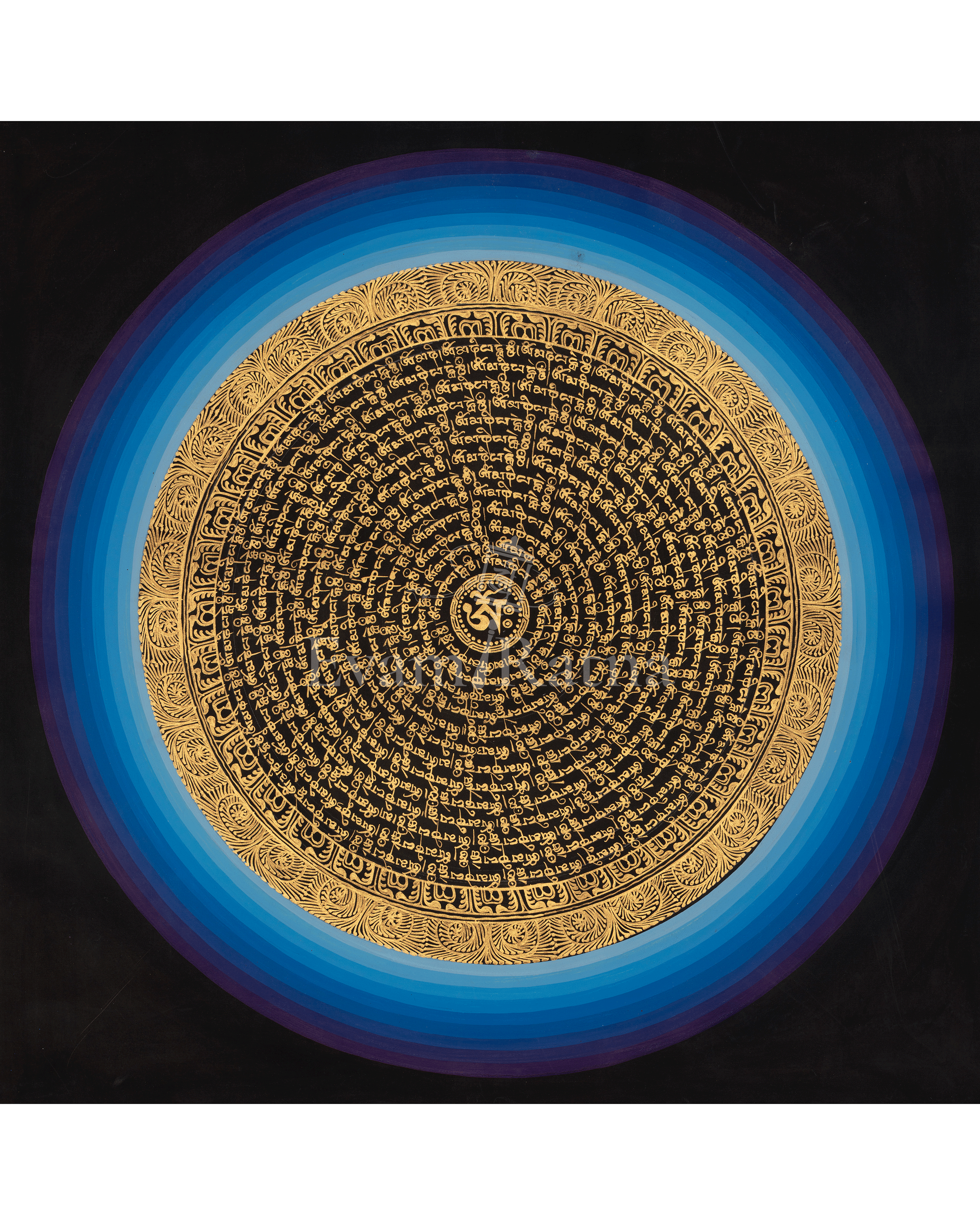 Sacred Tibetan Mantra Mandala | Traditional Spiritual Art | Meditation Altar
