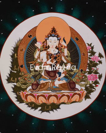 Traditional Thangka of Vajrasattva With Consort