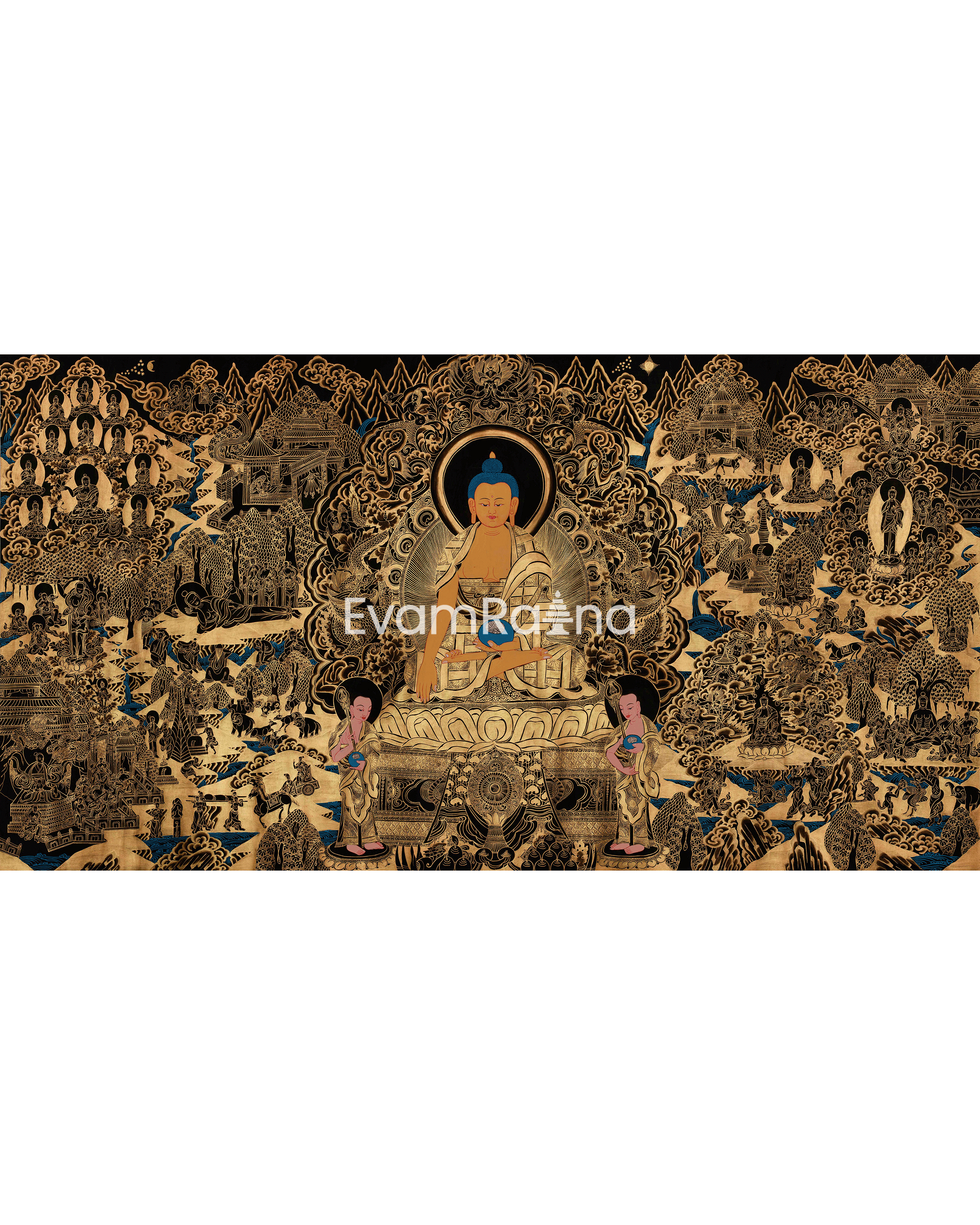 Buddha’s Life Story Thangka
