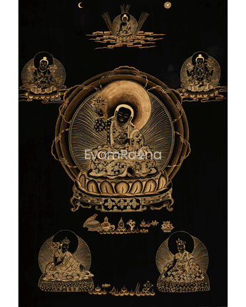 Traditional Thangka of Yuthok Yonten Gonpo