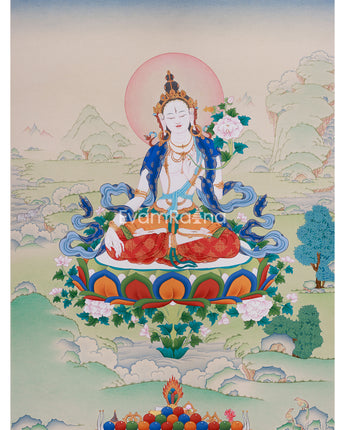 Traditional Art of White Tara