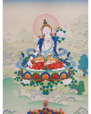 Traditional Art of White Tara