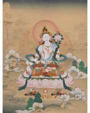 White Tara Longevity Thangka Art | Seven Eyed Deity | Pure Compassion