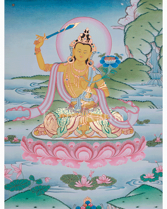 Peaceful Manjushri Thangka