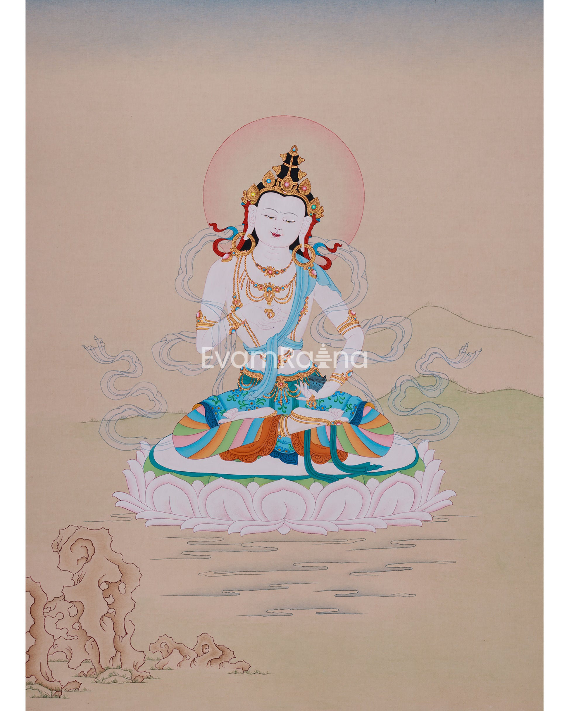 Tibetan Buddhist Vajrasattva Thangka
