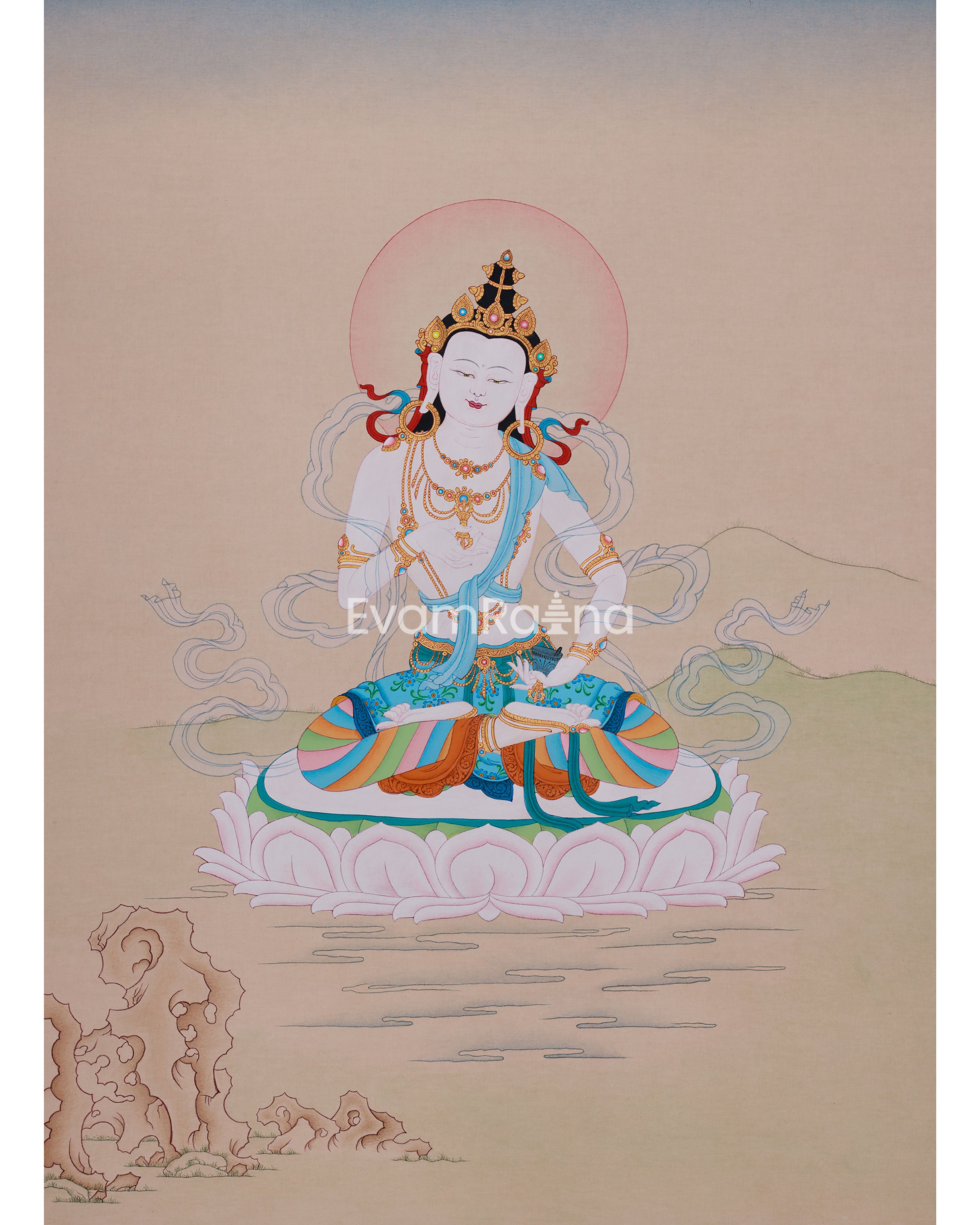 Tibetan Buddhist Vajrasattva Thangka