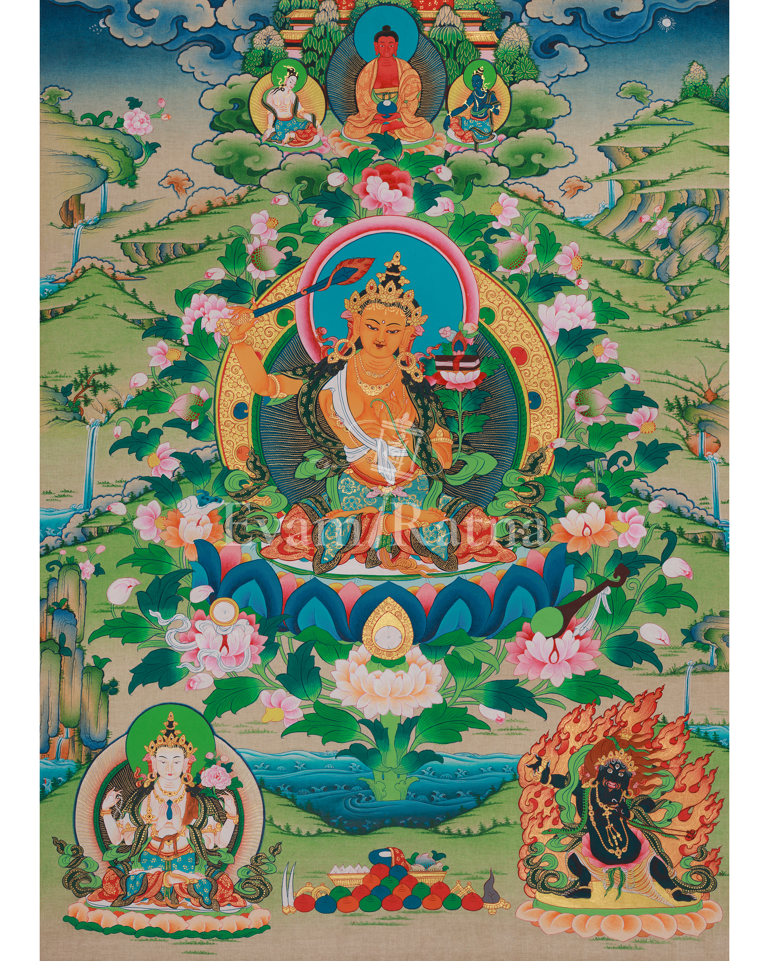 Tibetan Jampelyang Thangka