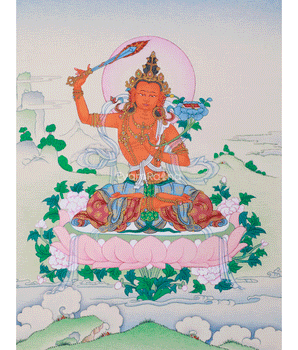 Tibetan Bodhisattva Manjushri Thangka