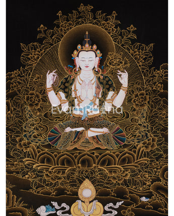 Chenrezig Compassion Deity Thangka