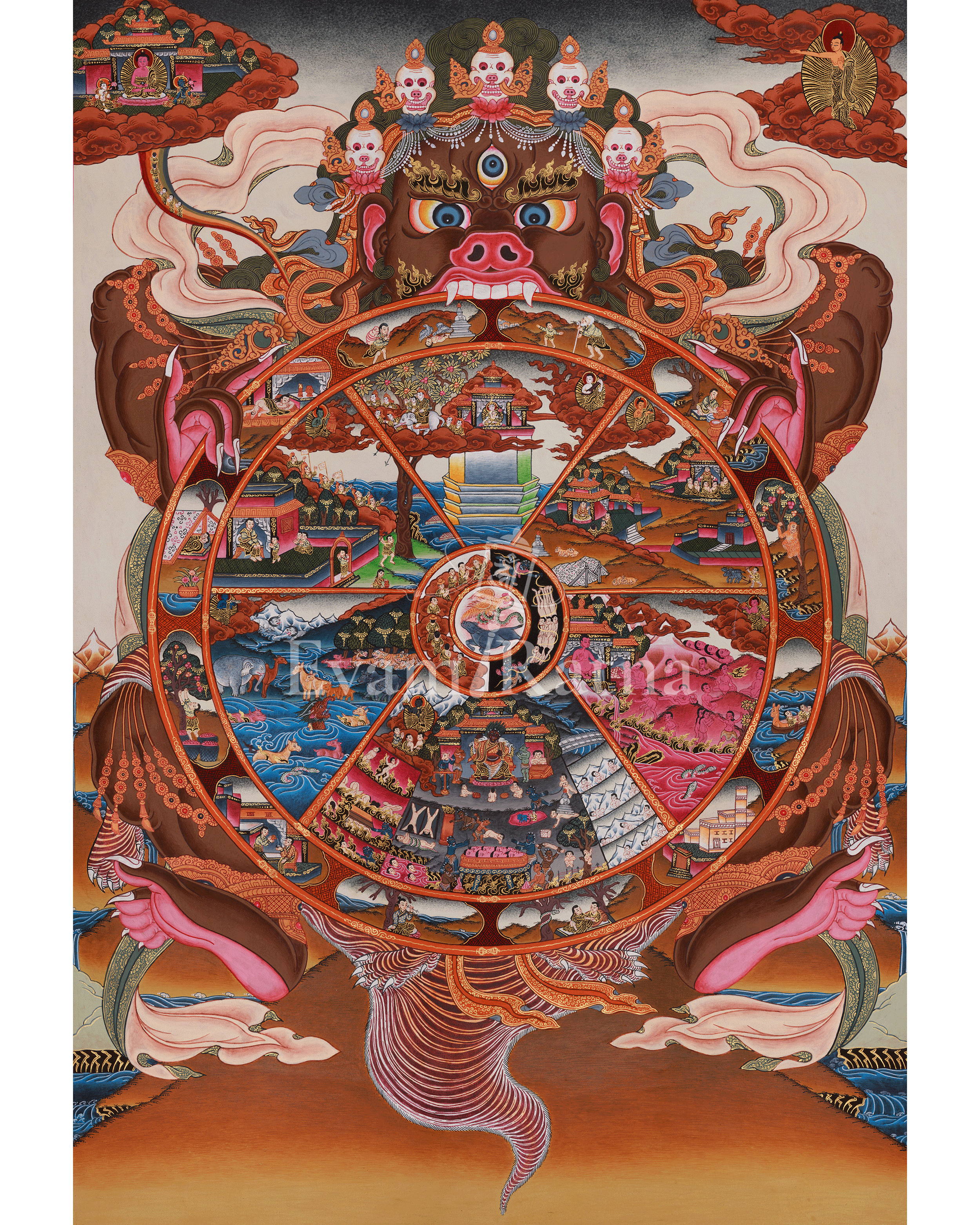 Thangka of Wheel of Life