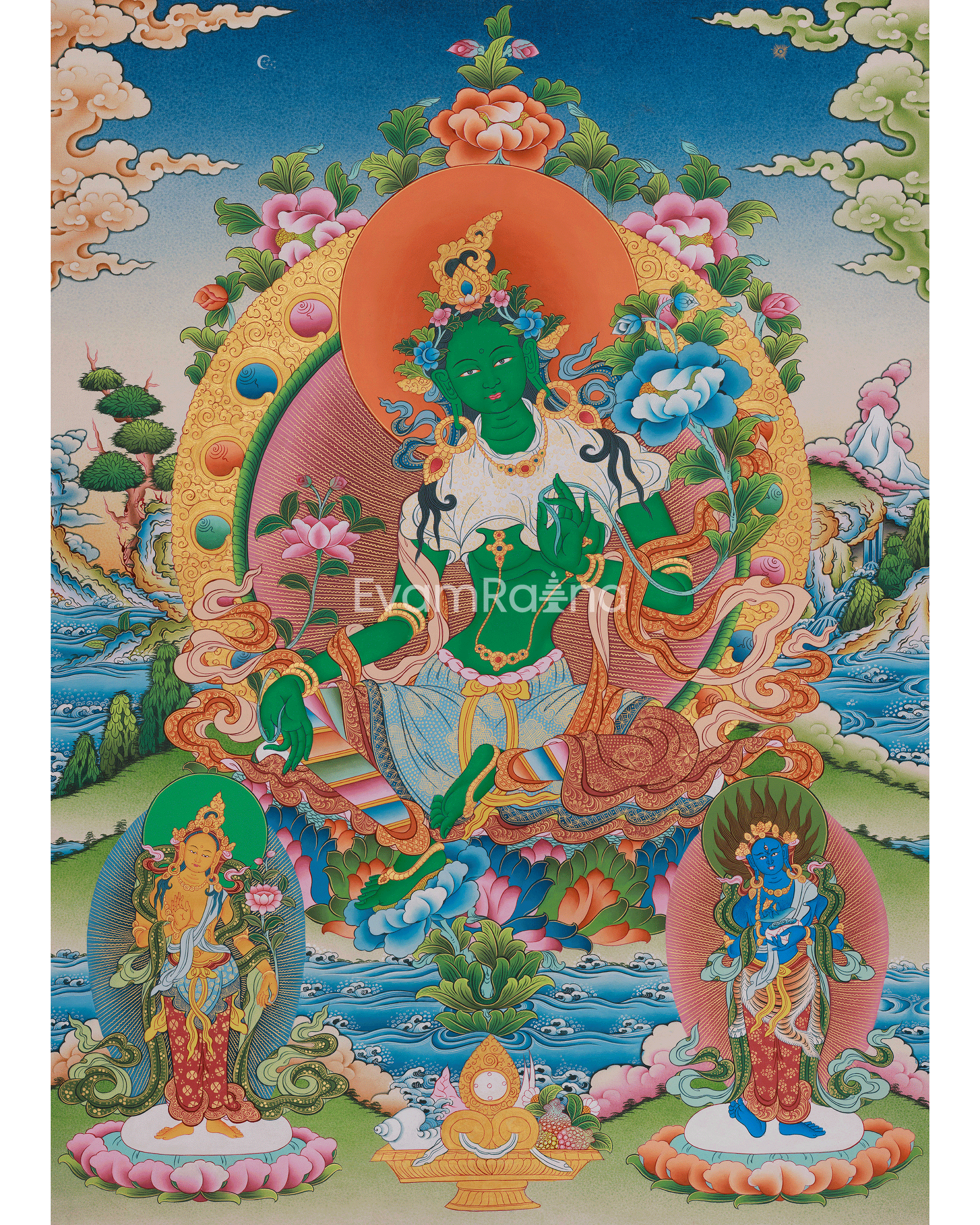 Tibetan Buddhist Green Tara Artwork