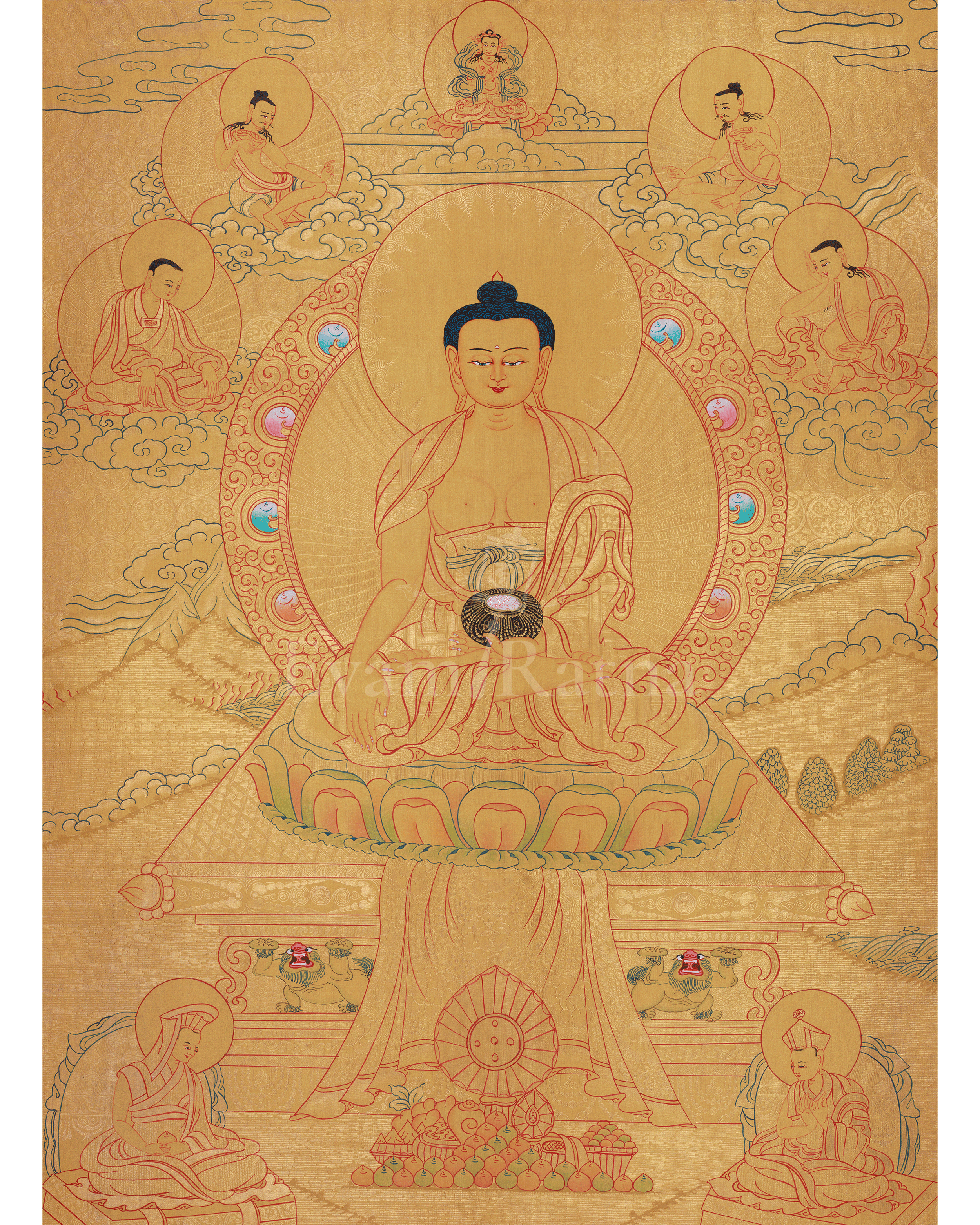 Meditating Buddha Shakyamuni Thangka