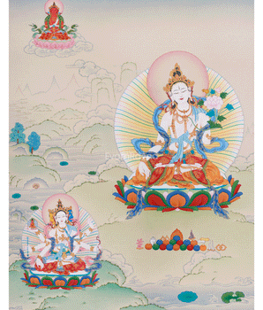 Long Life Deities: White Tara, Amitayus Buddha, and Namgyalma