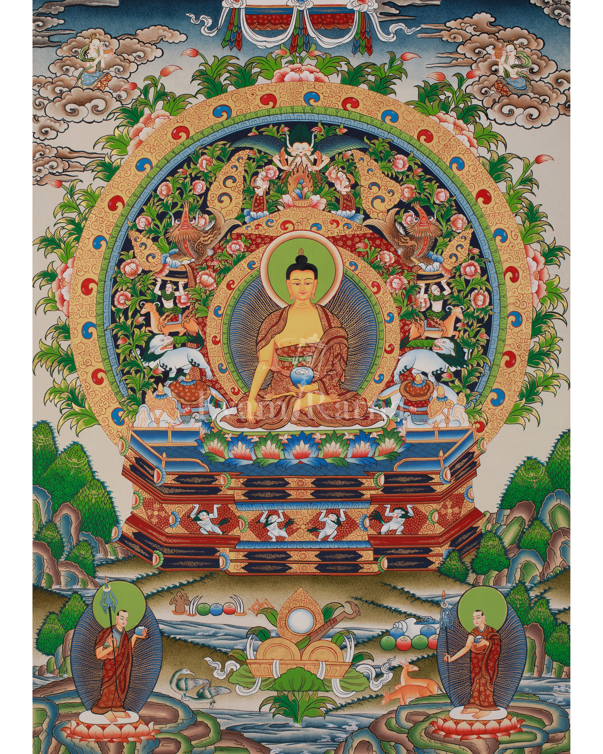 Seated Shakyamuni Buddha Thangka